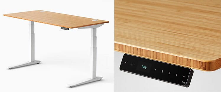 Herman Miller Jarvis Bamboo desk closeup