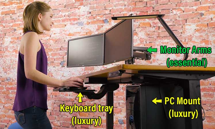 Essential accessories to bundle with a standing desk