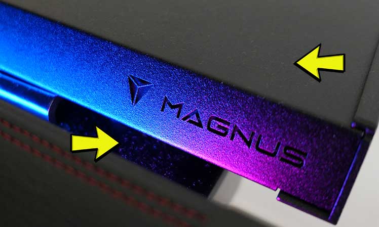 Dust closeup on a Magnus Pro desk