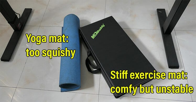 Closeup of yoga and exercise mat