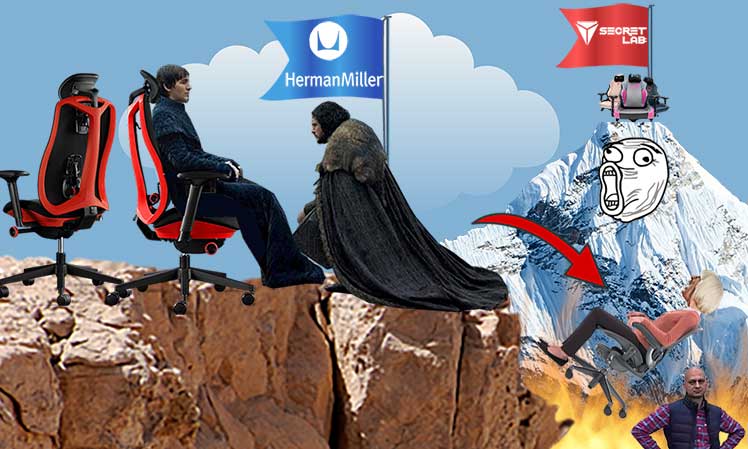 Herman Miller Vantum gaming chair full back design