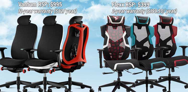 Vantum vs Flexx chair aesthetics