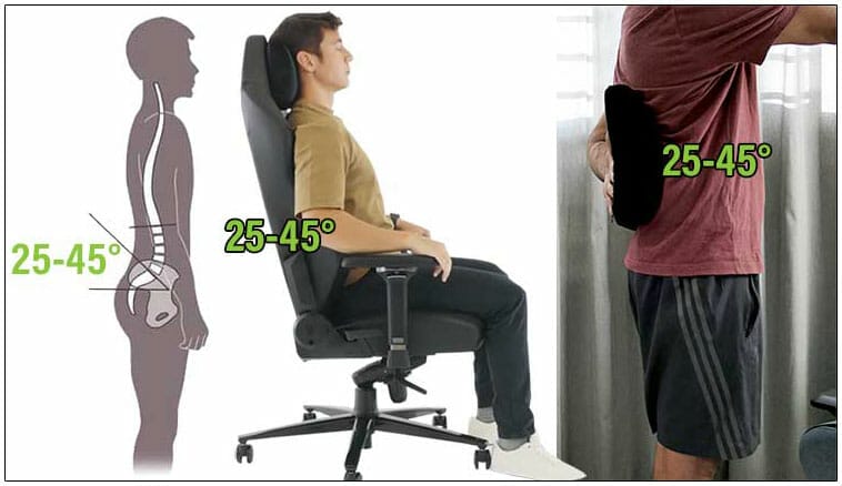 Gaming chair lumbar support biomechanics