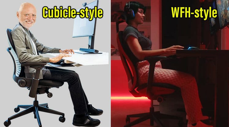 Cubicle vs WFH-style ergonomics