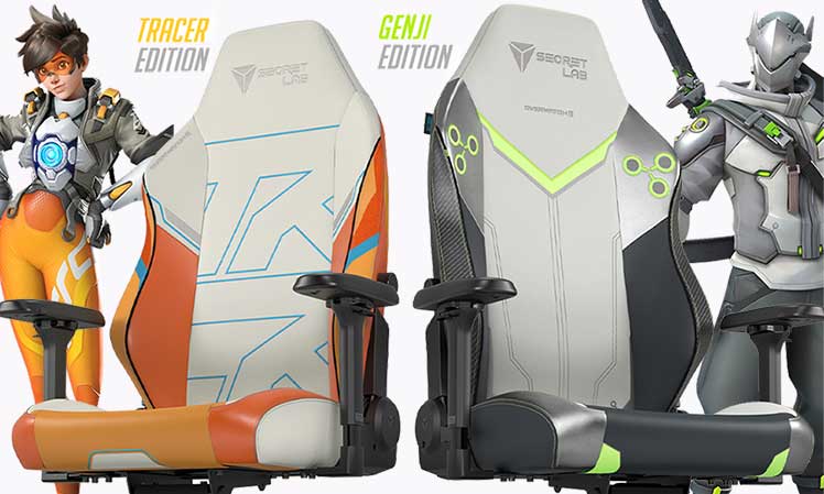 Secretlab Tracer and Genji Overwatch 2 chairs