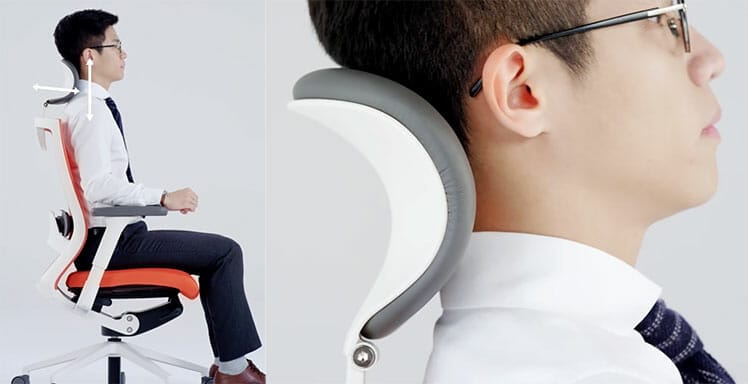 Sidiz T50 headrest closeup