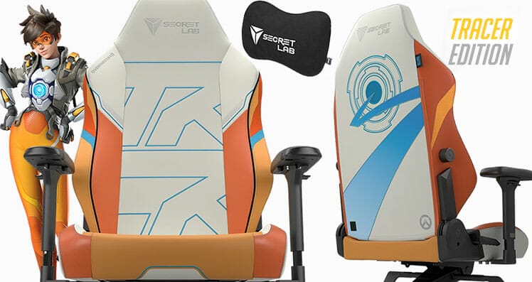 Secretlab Titan 2022 Series Tracer Overwatch chair and pillow set