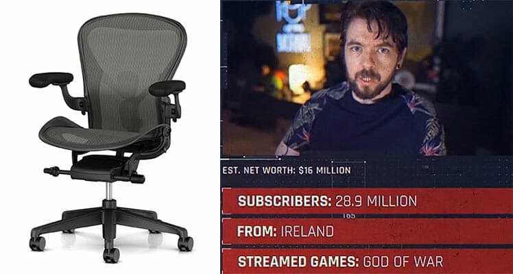 Jacksepticeye gaming chair and Youtube statistics