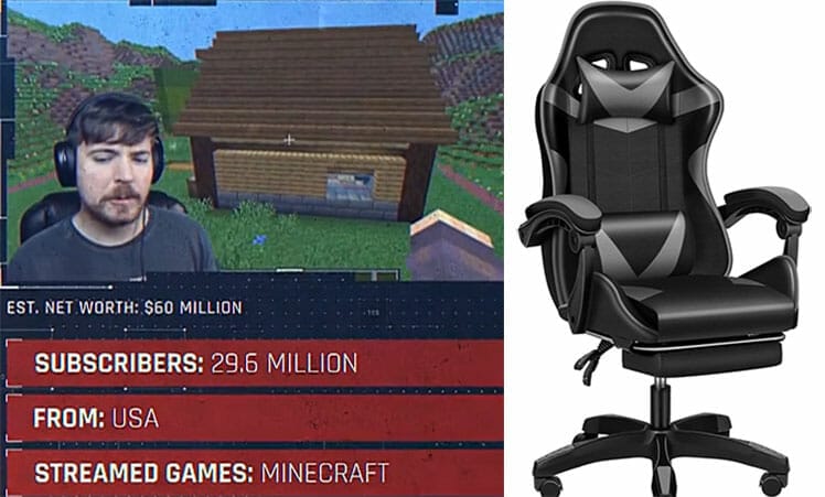 Mr. Beat gaming chair and Youtube statistics