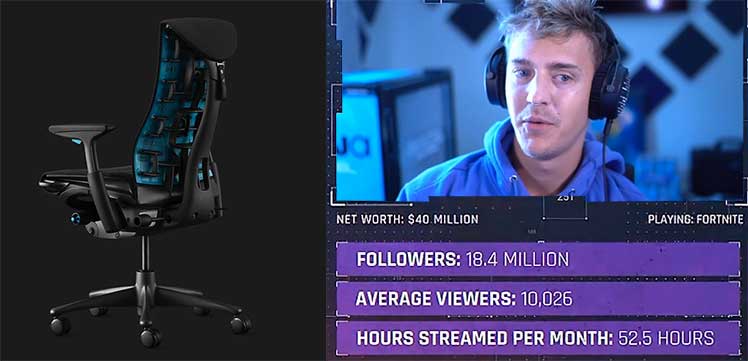 What gaming chair does Ninja use?