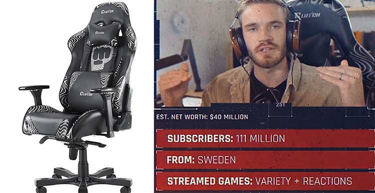 Pewdiepie gaming chair and Youtube statistics