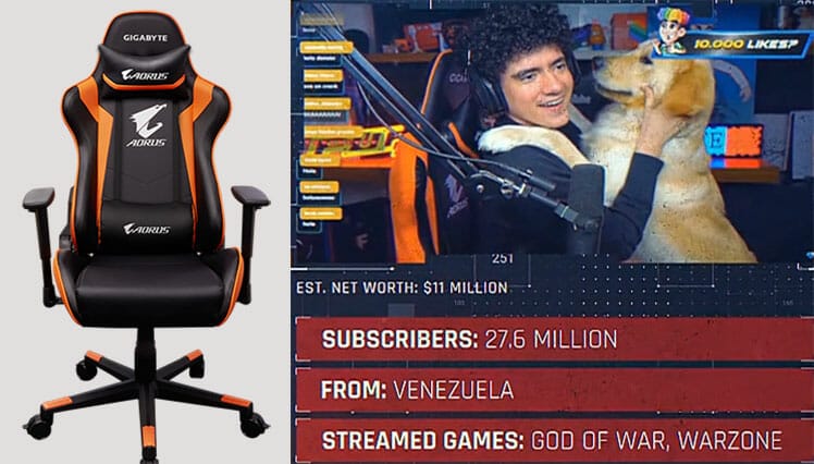 Thedonato gaming chair and Youtube statistics