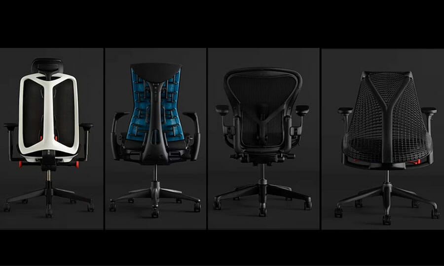 Herman Miller gaming chair collection of 4 chairs