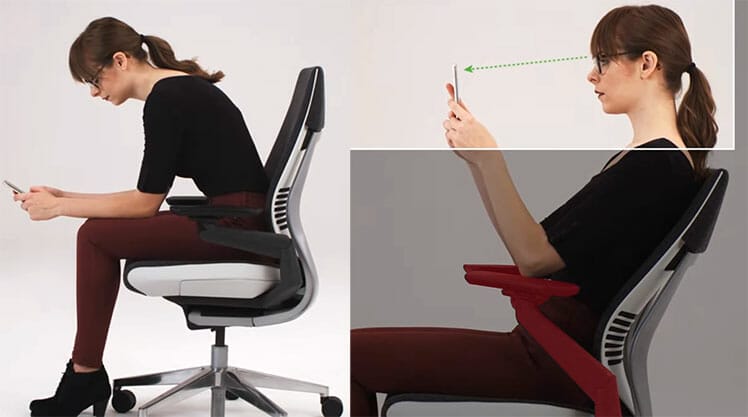 Gesture chair armrests