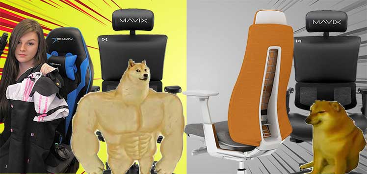 Mavix M9 compared with cheaper and more expensive chairs