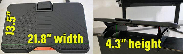 Secretlab Professional Footrest dimensions (height, width, depth)