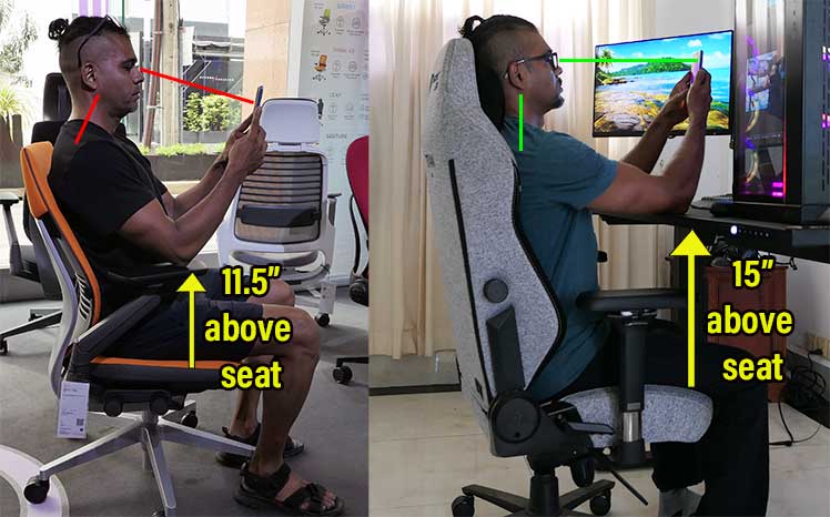 Steelcase Gesture vs standing desk mobile support comparison
