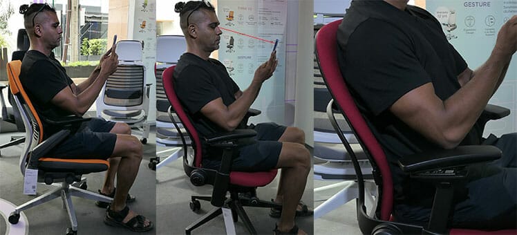 Gesture vs Leap chair mobile armrest support comparison