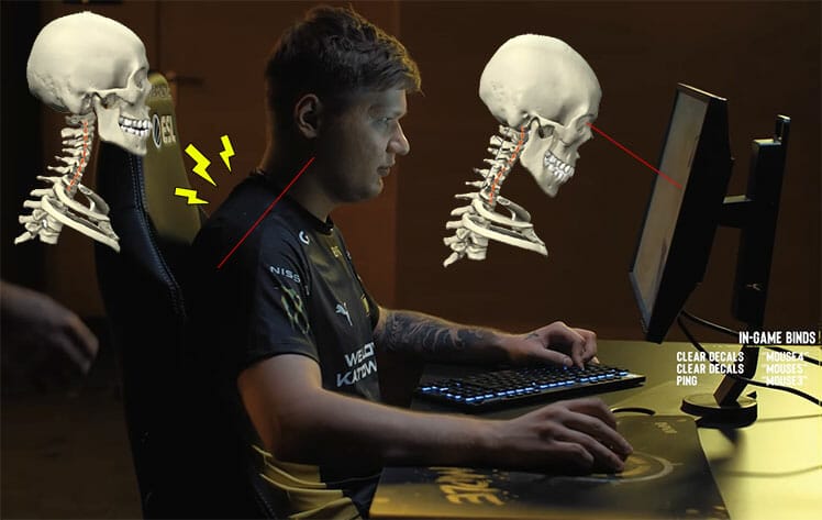 S1mple gaming posture screenshot