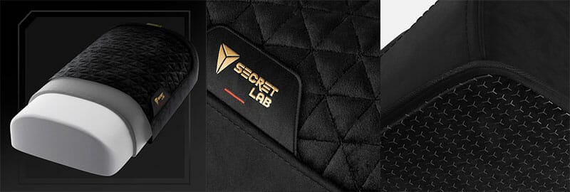 Secretlab Premium footrest materials closeup