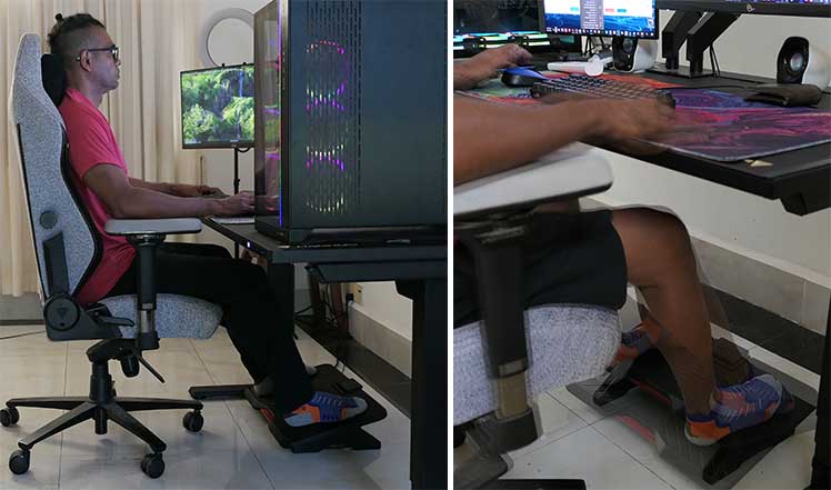 Secretlab Professional Footrest usage example