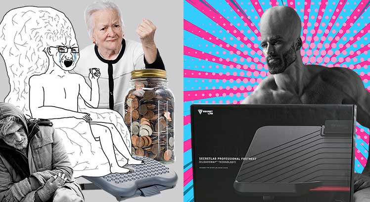 Secretlab footrest vs cheap Mind Reader footrest