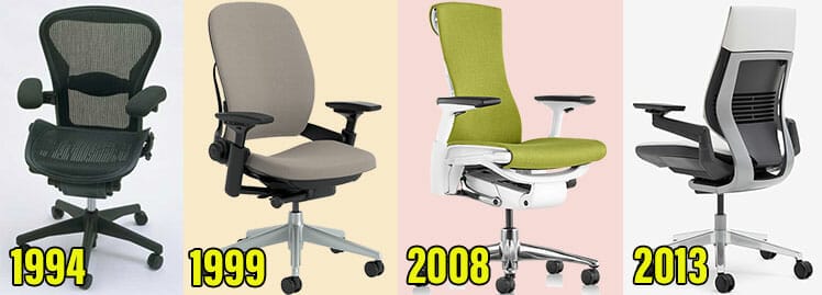 Timeline of the world's best office chairs: release dates