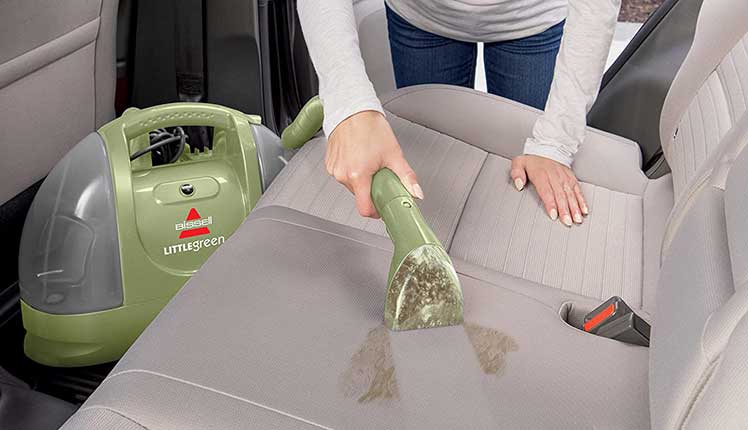 Bissell Little Green fabric upholstery cleaner for Herman Miller Embody chairs