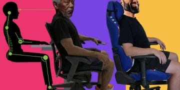 Neutral sitting postures compared: mid-back office vs full-back gaming chair