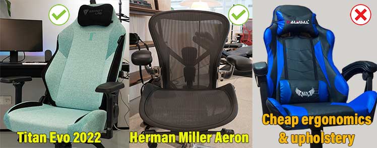 Fabric vs mesh vs faux leather upholstered chairs