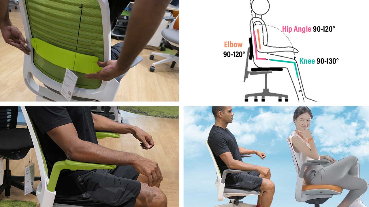 How to sit in a Steelcase Series 1 ergonomic office chair