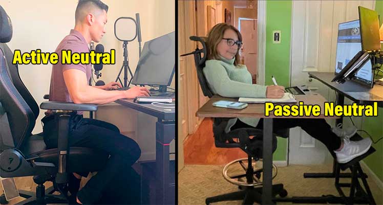 Active vs passive neutral posture examples