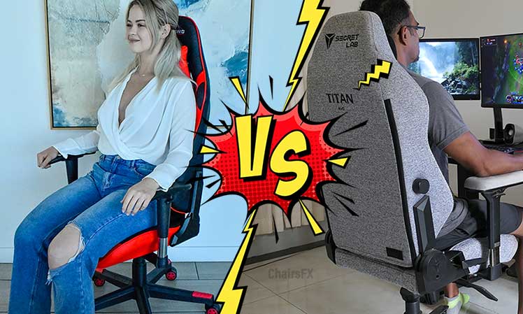 Cheap GTRacing vs expensive Secretlab Titan gaming chairs