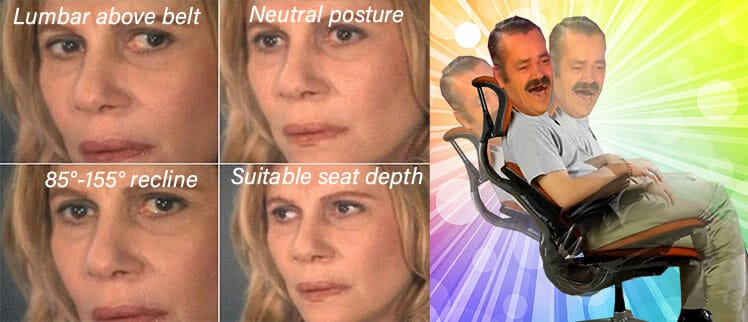 Lady confused by ergonomic seating choices