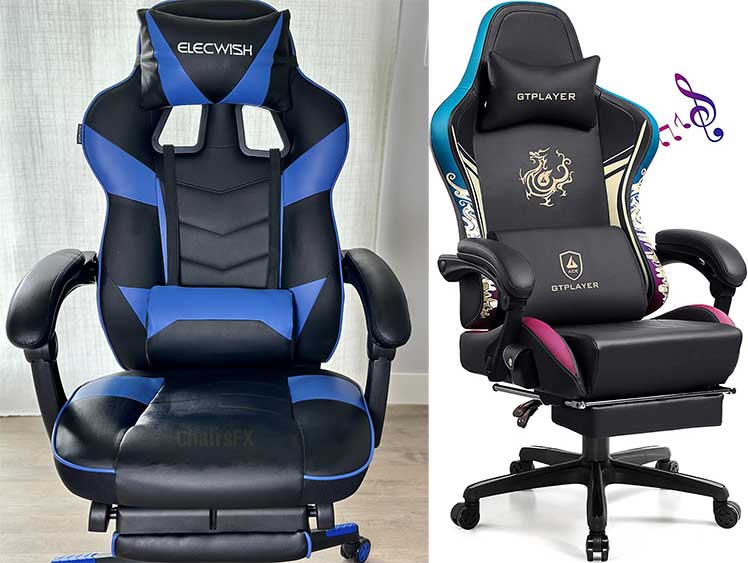 Elecwish vs GTPlayer footrest gaming chairs