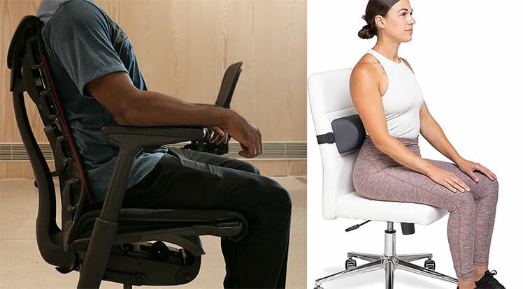 Adding an external lumbar to an Embody chair backrest