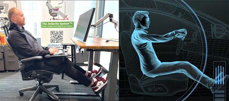 Reclined computing posture vs reclined car seat posture