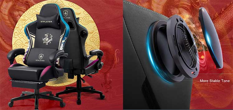 GTPlayer Dragon Series footrest gaming chair