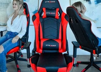 GTRacing Pro Series gaming chair review with woman model