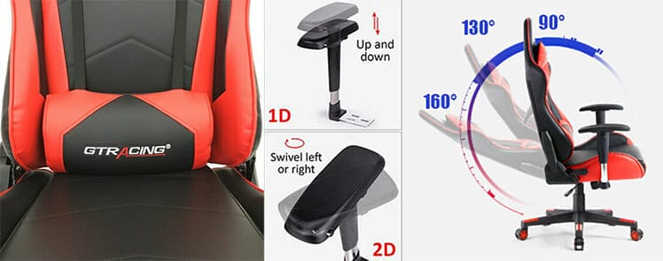 GTRacing Pro Series chair functionality