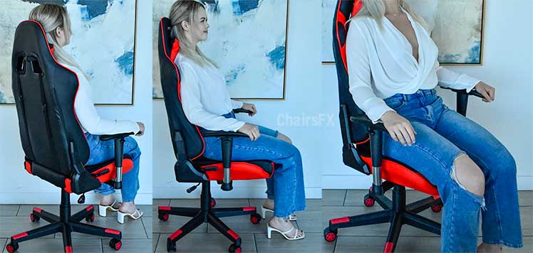Model showing off the fit in a GTRacing Pro Series chair