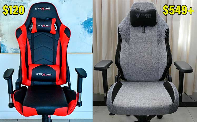 GGTRacing Pro Series vs Secretlab Titan chairs front view comparison