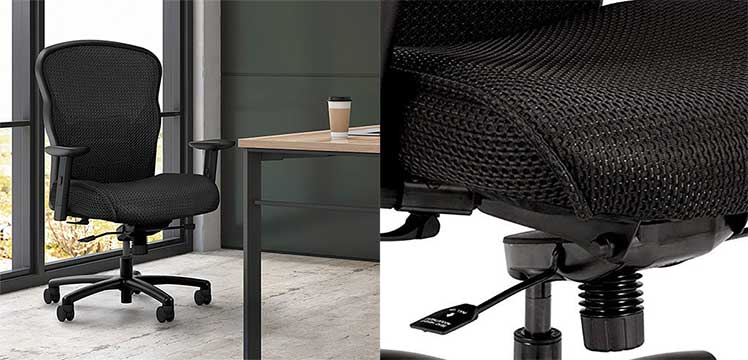 Hon Wave chair upholstery closeup