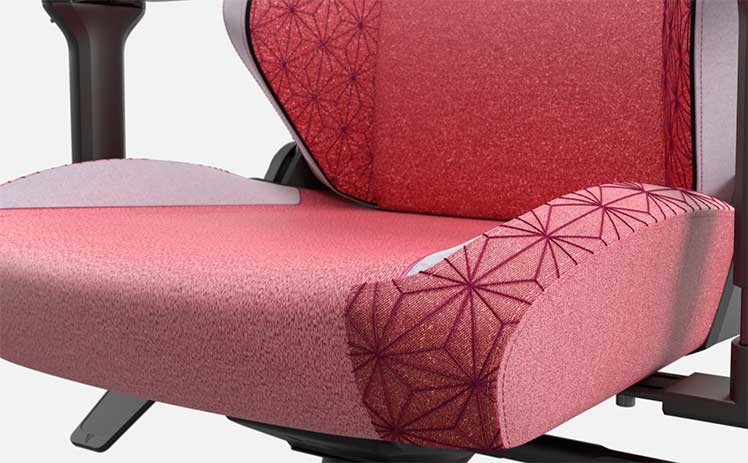 Nezuko gaming chair seat closeup