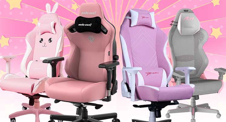 Cheap gaming chairs online pink