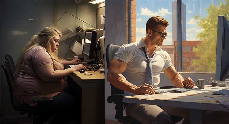 Fat vs fit desk work styles