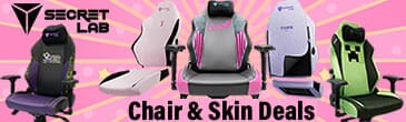 Secretlab Mid-Year gaming chair and chair skins on sale
