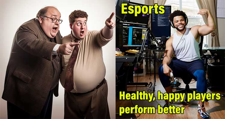 Fat health experts vs fit esports gamers