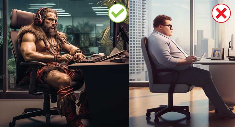 Athletic vs unhealthy desk workers
