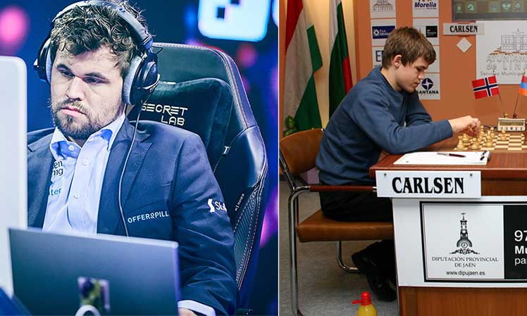 Magnus Carlsen Secretlab vs 2007 chess setup